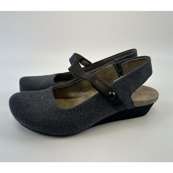OTBT Springfield Mary Jane Wedge Slingback Gray Close Toe Clog Comfort Women 9.5 - Picture 2 of 14